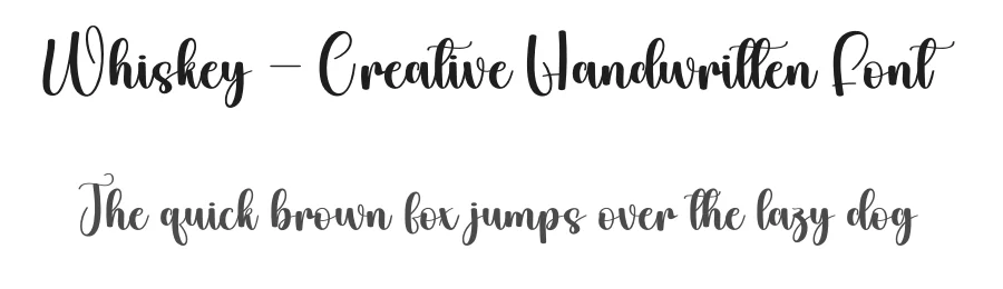 Whiskey – Creative Handwritten Font by creativeletter — Script Handwritten Font