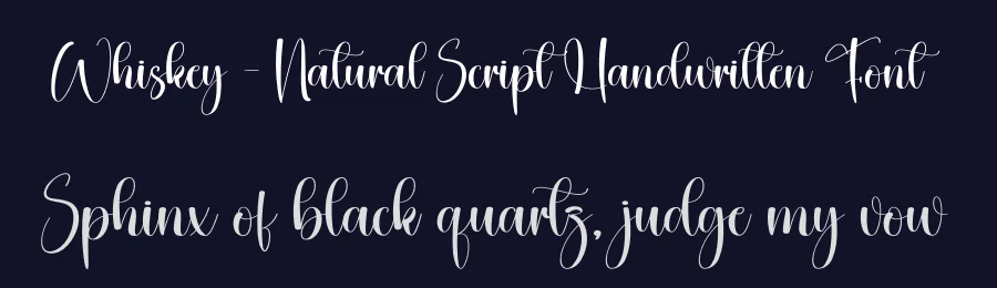 Whiskey – Natural Script Handwritten Font by creativeletter — Script Handwritten Font — thumbnail 2