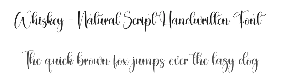 Whiskey – Natural Script Handwritten Font by creativeletter — Script Handwritten Font