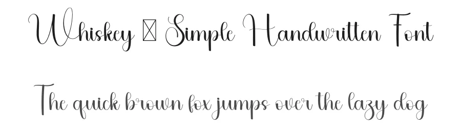 Whiskey – Simple Handwritten Font by freshtypeink — Script Handwritten Font