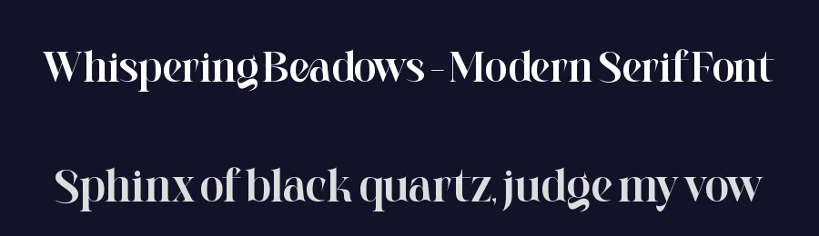 Whispering Beadows – Modern Serif Font by timelesstype.co — Serif Font — thumbnail 2