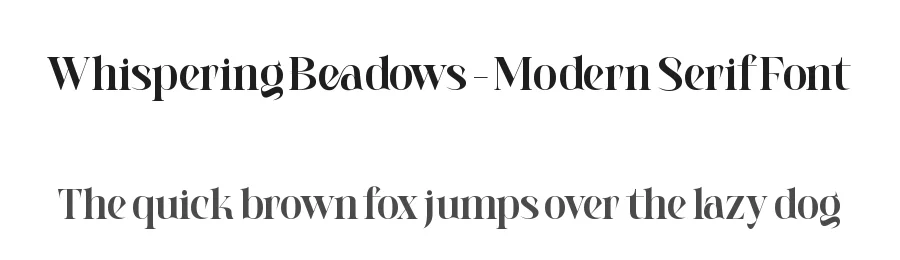 Whispering Beadows – Modern Serif Font by timelesstype.co — Serif Font