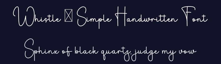 Whistle – Simple Handwritten Font by freshtypeink — Script Handwritten Font — thumbnail 2