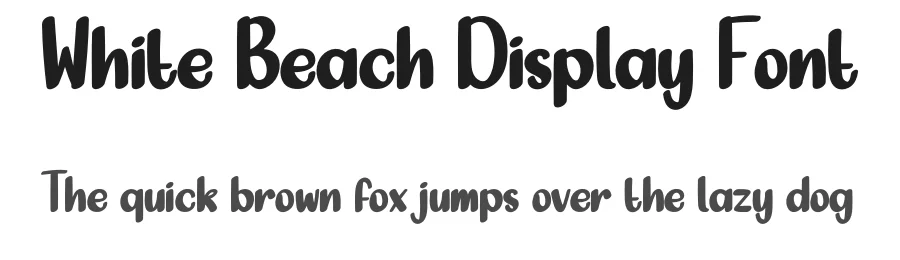 White Beach Display Font by creativeletter — Display Font