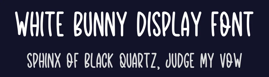 White Bunny Display Font by Craftedtype — Decorative Font — thumbnail 2
