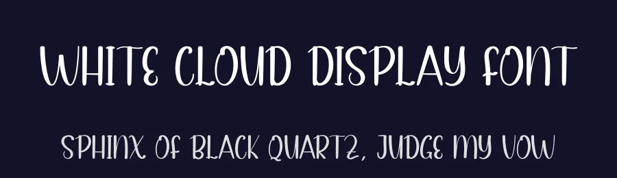 White Cloud Display Font by andikastudio — Display Font — thumbnail 2