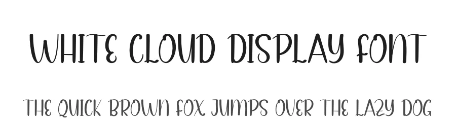 White Cloud Display Font by andikastudio — Display Font
