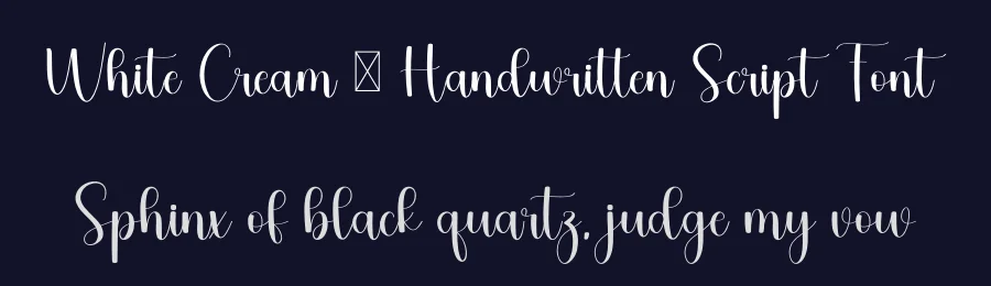 White Cream – Handwritten Script Font by freshtypeink — Script Handwritten Font — thumbnail 2