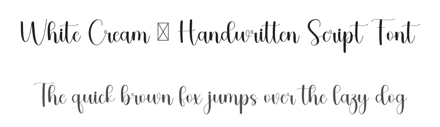 White Cream – Handwritten Script Font by freshtypeink — Script Handwritten Font