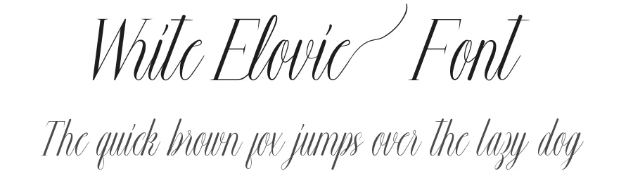 White Elovie Font by VinType — Script Handwritten Font