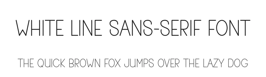 White Line Sans-Serif Font by freshtypeink — Display Font