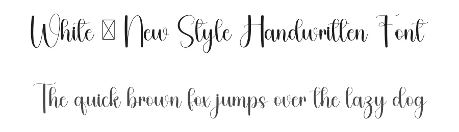 White – New Style Handwritten Font by freshtypeink — Script Handwritten Font