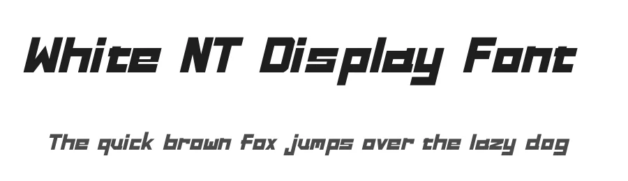 White NT Display Font by Artyom Levanov — Display Font