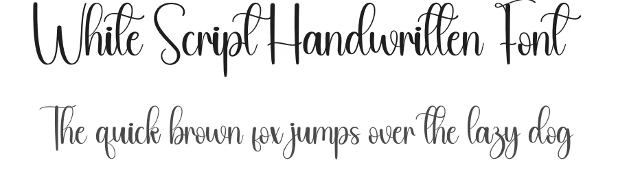 White Script Handwritten Font by andikastudio — Script Handwritten Font