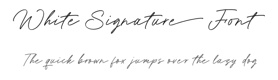 White Signature Font by LunasType — Script Handwritten Font