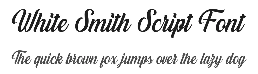White Smith Script Font by HanzelStudio — Script Handwritten Font
