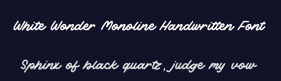 White Wonder Monoline Handwritten Font by balpirick — Script Handwritten Font — thumbnail 2
