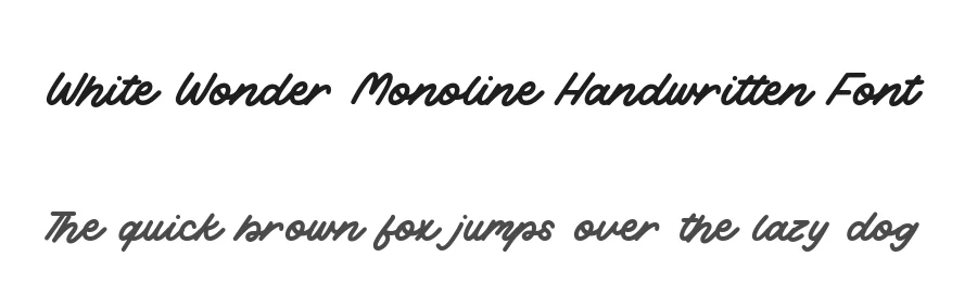 White Wonder Monoline Handwritten Font by balpirick — Script Handwritten Font