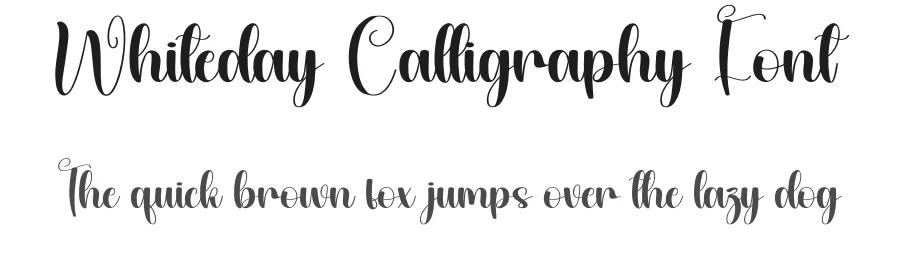 Whiteday Calligraphy Font by andikastudio — Script Handwritten Font