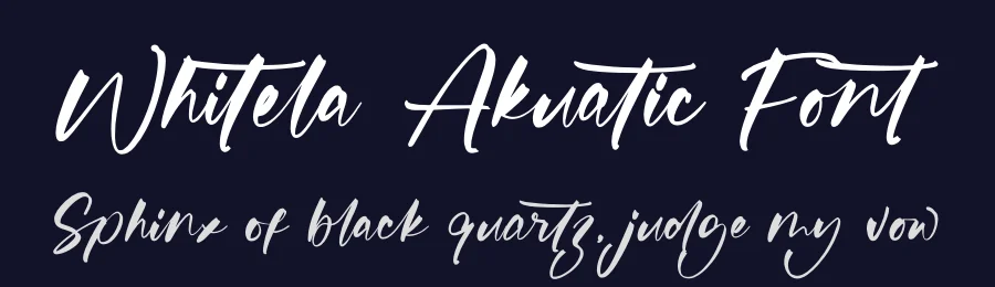 Whitela Akuatic Font by stylishtype.co — Script Handwritten Font — thumbnail 2