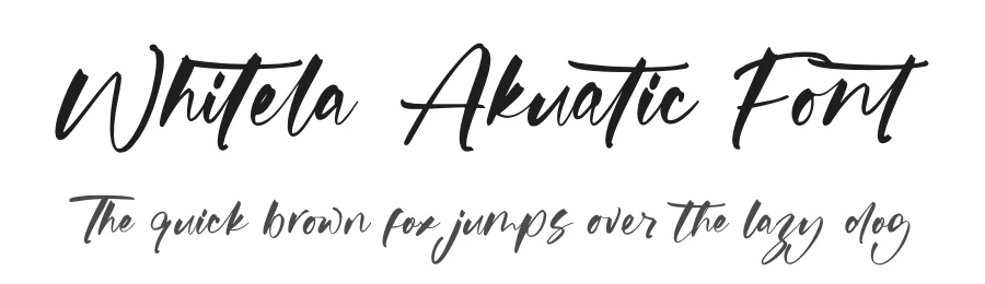 Whitela Akuatic Font by stylishtype.co — Script Handwritten Font