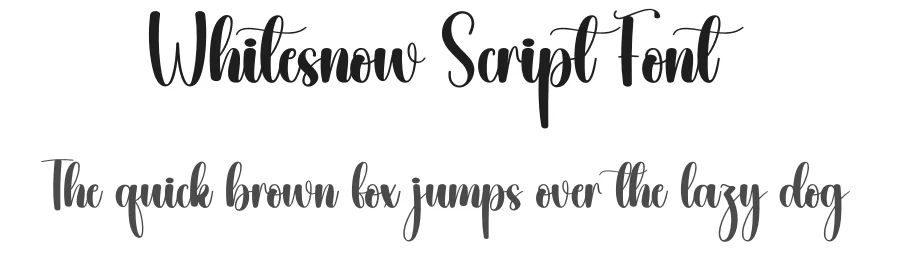 Whitesnow Script Font by creativeletter — Script Handwritten Font