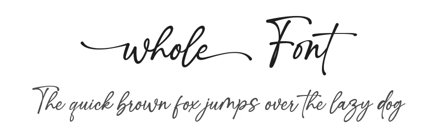 Whole Font by MJB Letters — Script Handwritten Font
