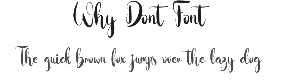 Why Dont Font by fahmistudio99 — Script Handwritten Font