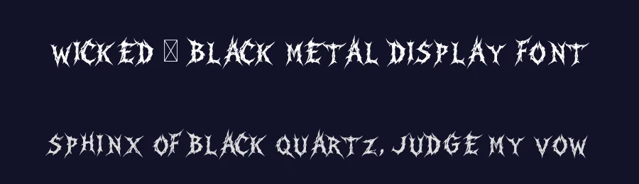 WICKED — Black Metal Display Font by Inovatype Foundry — Display Font — thumbnail 2