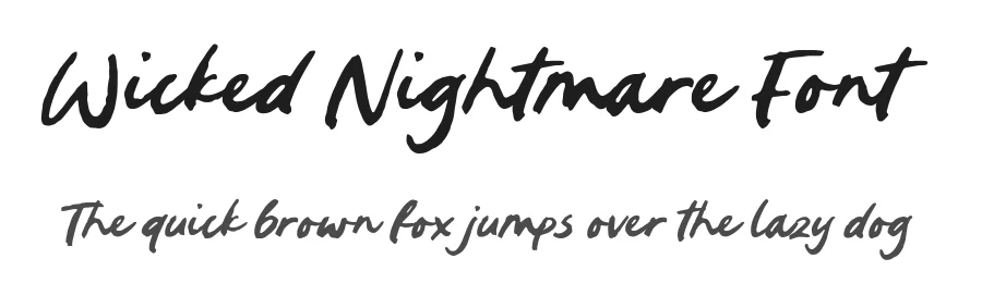 Wicked Nightmare Font by Timur type — Script Handwritten Font