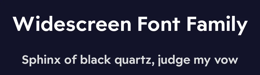 Widescreen Font Family by daltonmaag — Decorative Font — thumbnail 2