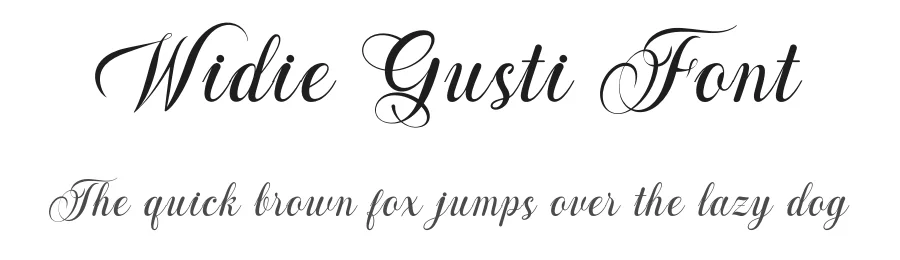 Widie Gusti Font by Miftahul Arzaq — Script Handwritten Font