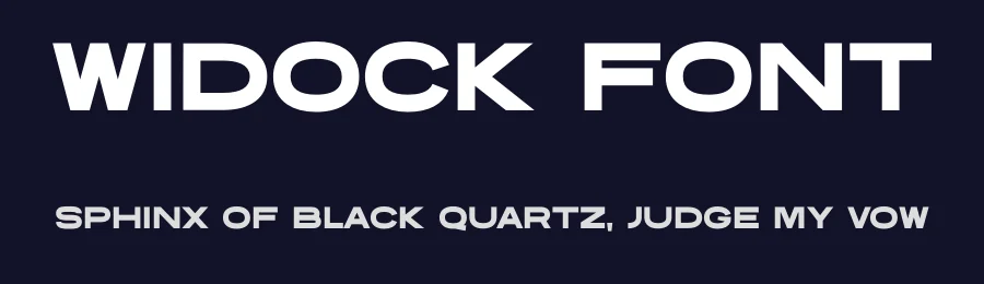 Widock Font by Ilya Designgsta — Sans Serif Font — thumbnail 2