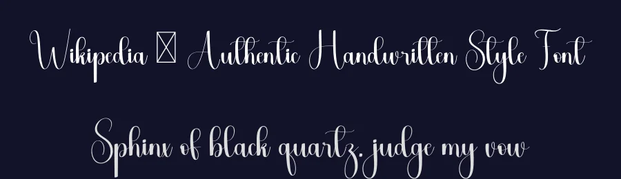 Wikipedia – Authentic Handwritten Style Font by freshtypeink — Script Handwritten Font — thumbnail 2