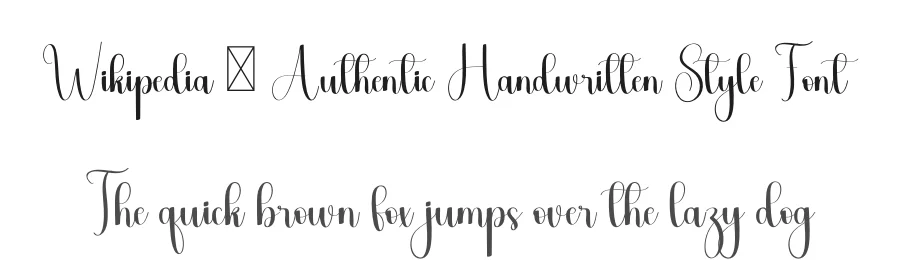 Wikipedia – Authentic Handwritten Style Font by freshtypeink — Script Handwritten Font