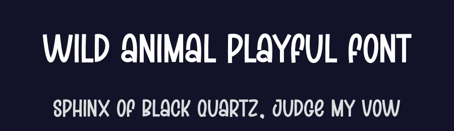 Wild Animal Playful Font by creativeletter — Display Font — thumbnail 2
