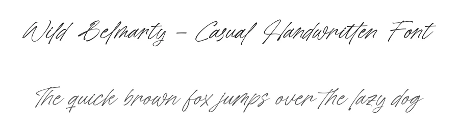 Wild Belmarty – Casual Handwritten Font by letterenastudios — Script Handwritten Font