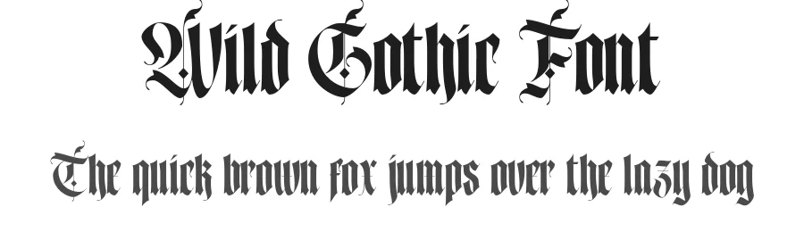 Wild Gothic Font by holyline design β Blackletter Font