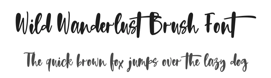 Wild Wanderlust Brush Font by theinkaffair β Script Handwritten Font