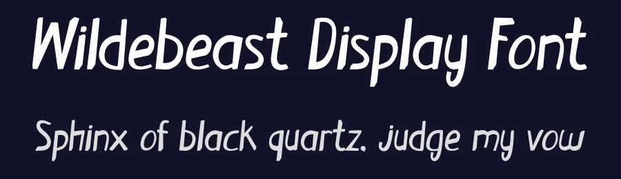 Wildebeast Display Font by Aivos Dreams — Display Font — thumbnail 2