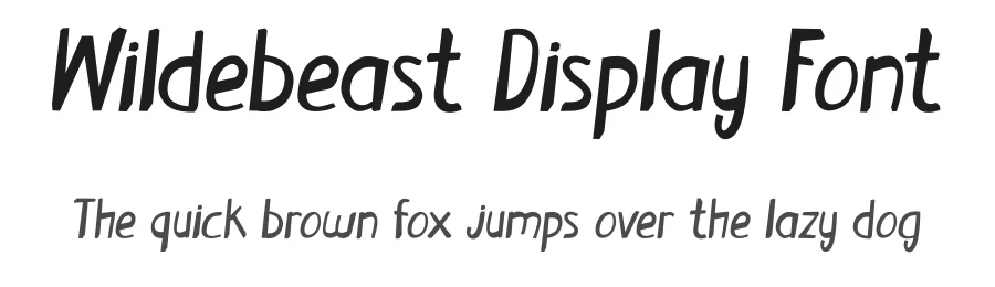 Wildebeast Display Font by Aivos Dreams — Display Font