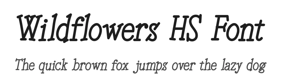 Wildflowers HS Font by Hannabie Creative — Display Font
