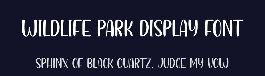 Wildlife Park Display Font by andikastudio — Display Font — thumbnail 2
