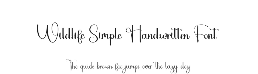Wildlife Simple Handwritten Font by freshtypeink — Script Handwritten Font