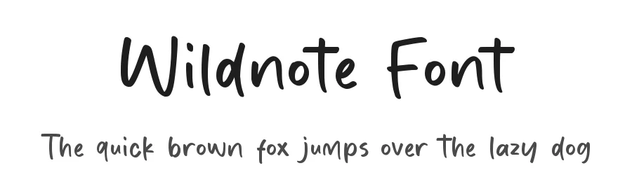 Wildnote Font by qwrtype — Display Font