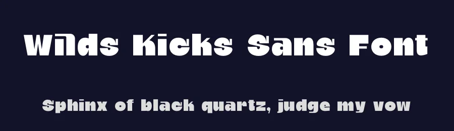 Wilds Kicks Sans Font by timelesstype.co — Display Font — thumbnail 2