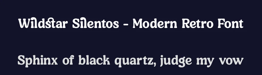 Wildstar Silentos – Modern Retro Font by timelesstype.co — Display Font — thumbnail 2