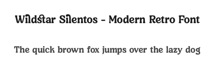 Wildstar Silentos – Modern Retro Font by timelesstype.co — Display Font