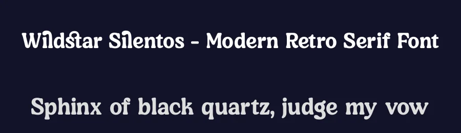 Wildstar Silentos – Modern Retro Serif Font by timelesstype.co — Display Font — thumbnail 2