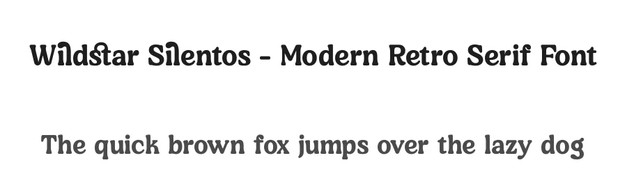 Wildstar Silentos – Modern Retro Serif Font by timelesstype.co — Display Font